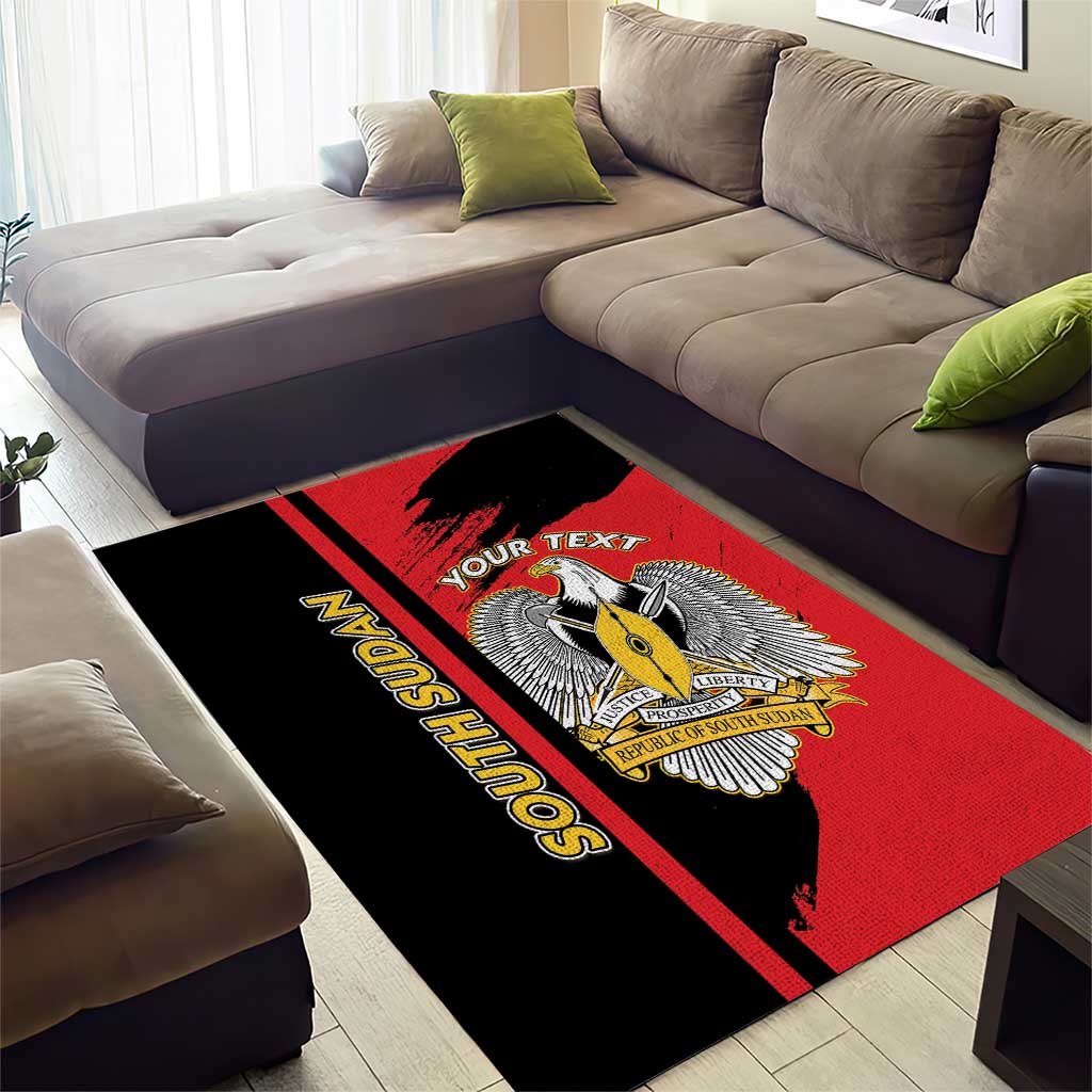 Personalized South Sudan With Coat Of Arms Area Rug Sporty Style LT15
