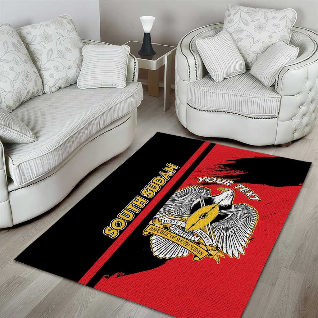 Personalized South Sudan With Coat Of Arms Area Rug Sporty Style LT15