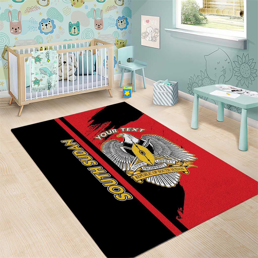Personalized South Sudan With Coat Of Arms Area Rug Sporty Style LT15