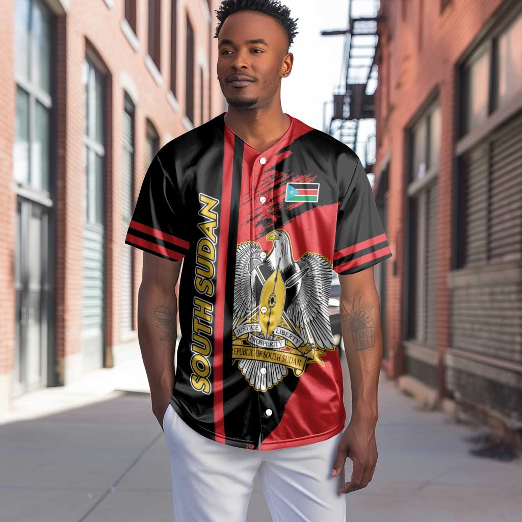 Personalized South Sudan With Coat Of Arms Baseball Jersey Sporty Style LT15