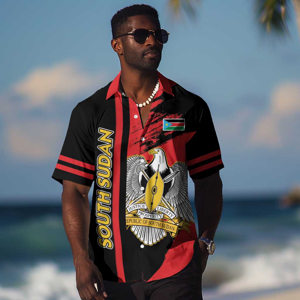 Personalized South Sudan With Coat Of Arms Hawaiian Shirt Sporty Style LT15