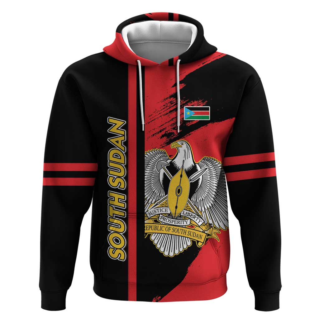 Personalized South Sudan Hoodie Coat Of Arms - Sporty Style LT15