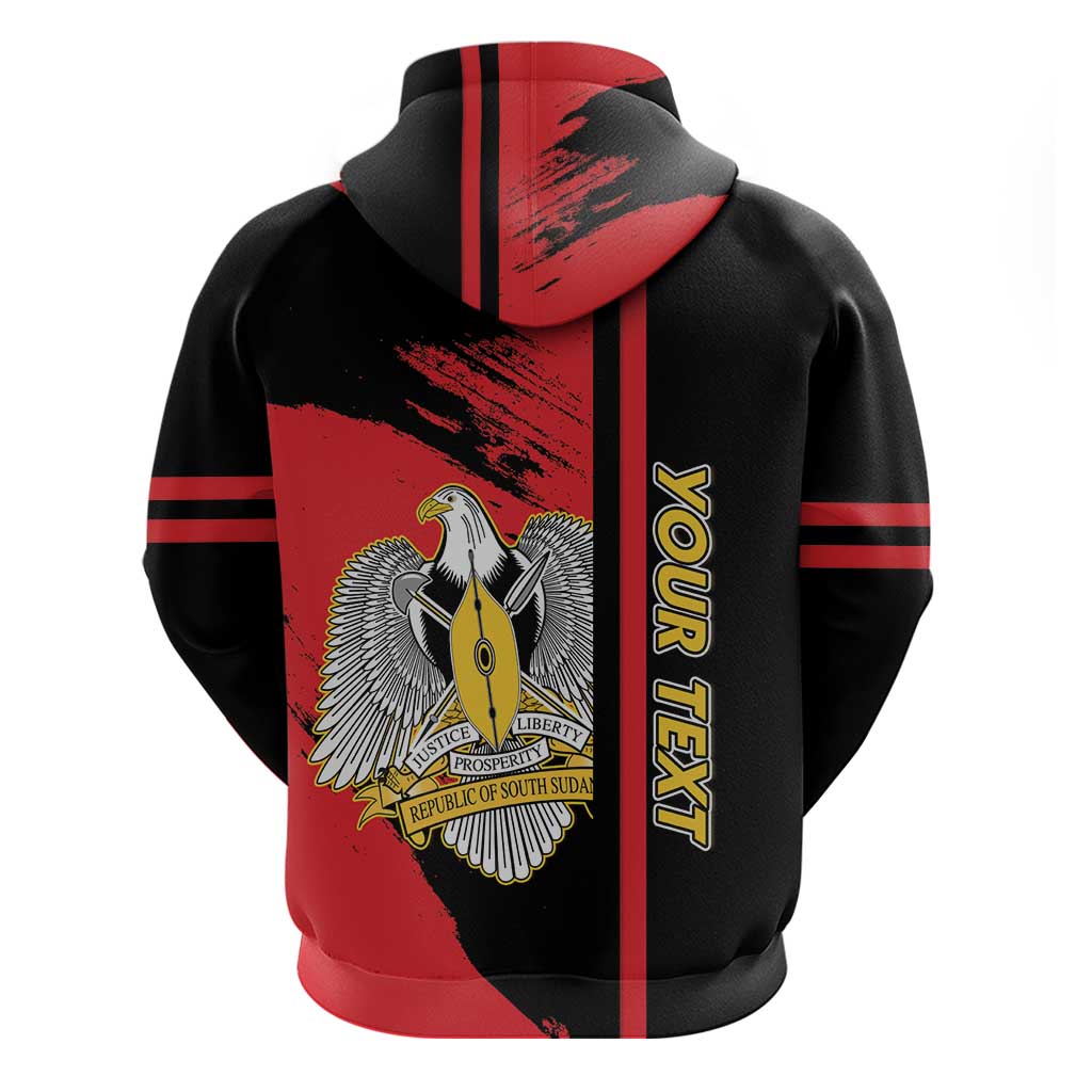 Personalized South Sudan Hoodie Coat Of Arms - Sporty Style LT15