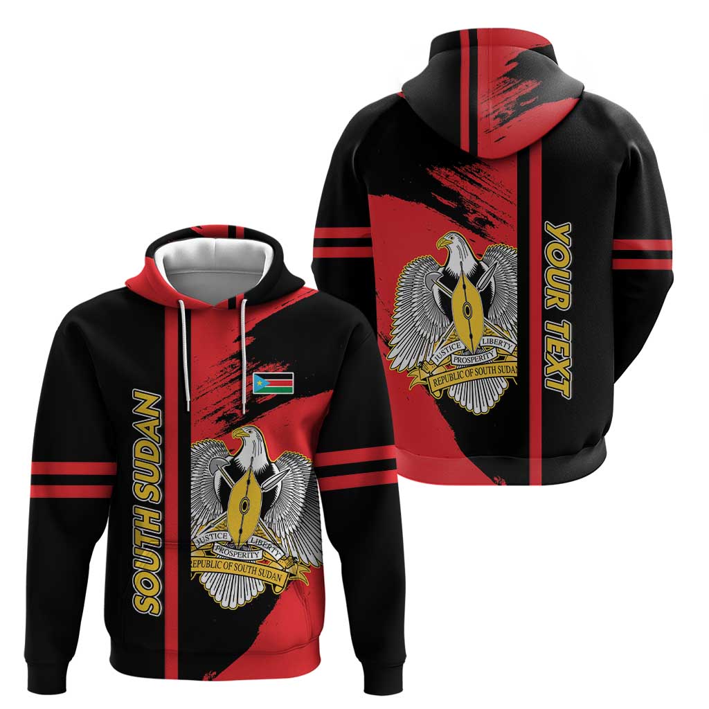 Personalized South Sudan Hoodie Coat Of Arms - Sporty Style LT15