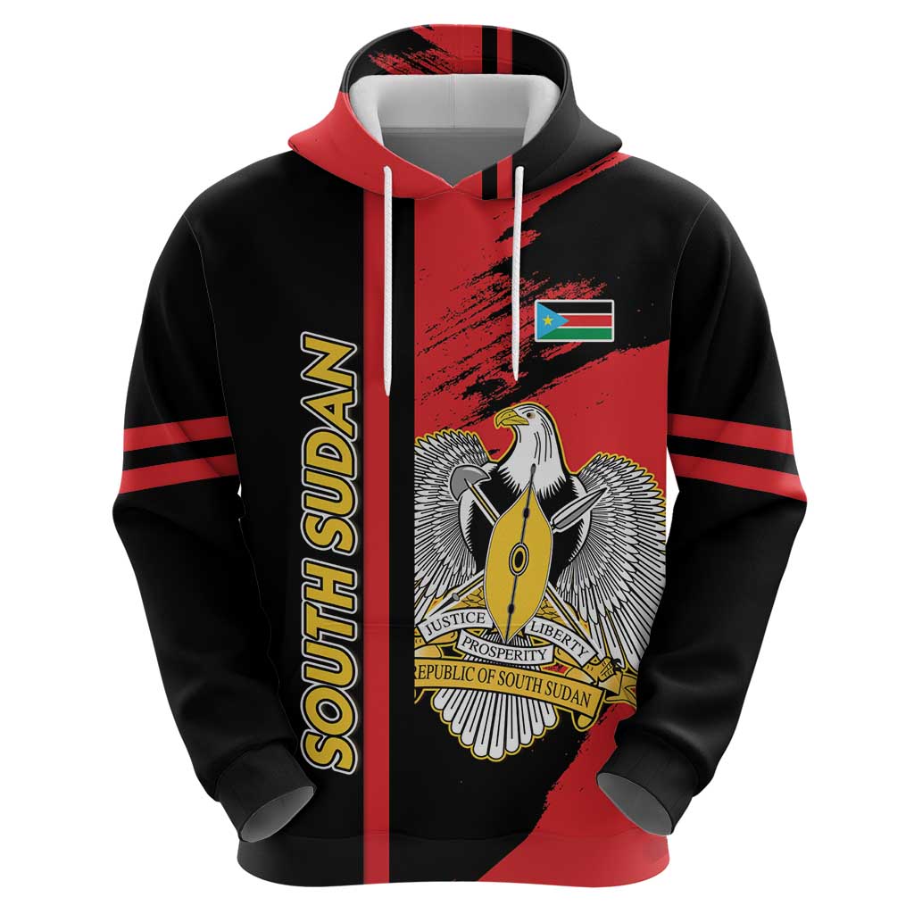 Personalized South Sudan Hoodie Coat Of Arms - Sporty Style LT15