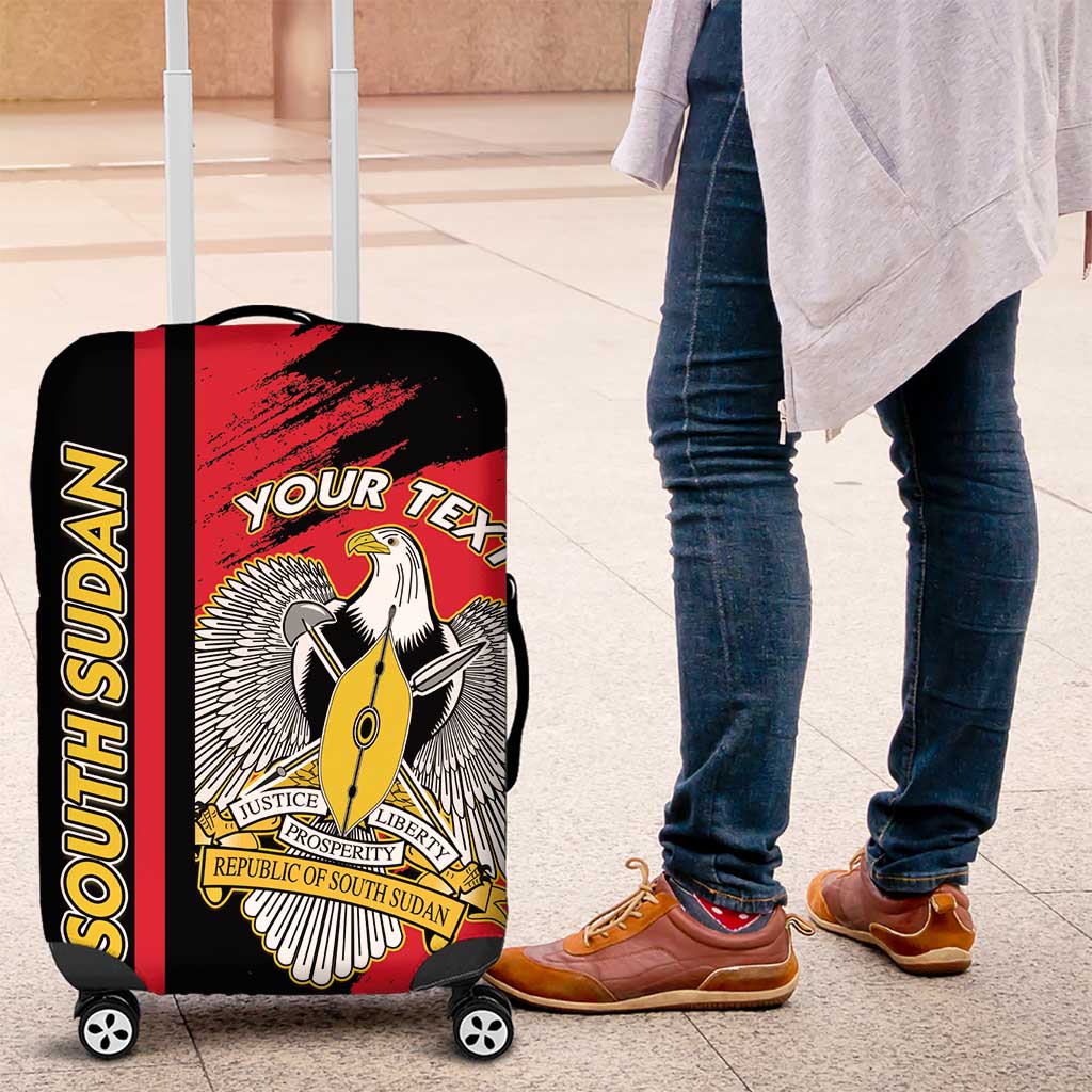 Personalized South Sudan Luggage Cover Coat Of Arms - Sporty Style LT15