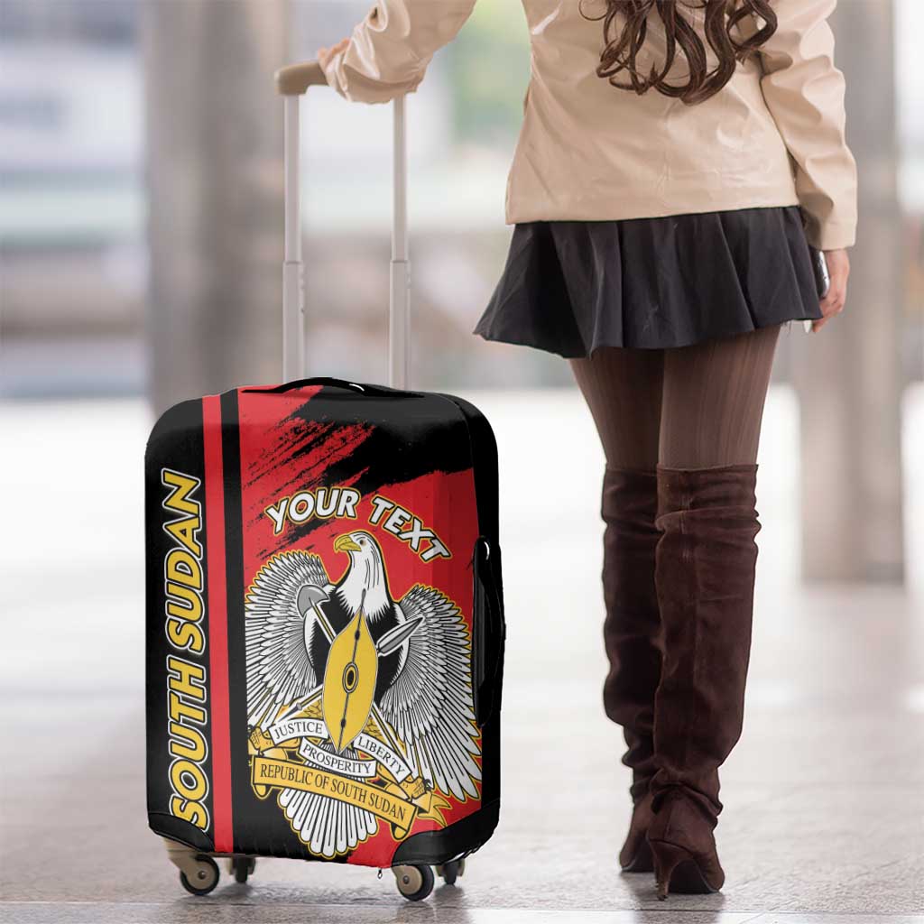Personalized South Sudan Luggage Cover Coat Of Arms - Sporty Style LT15
