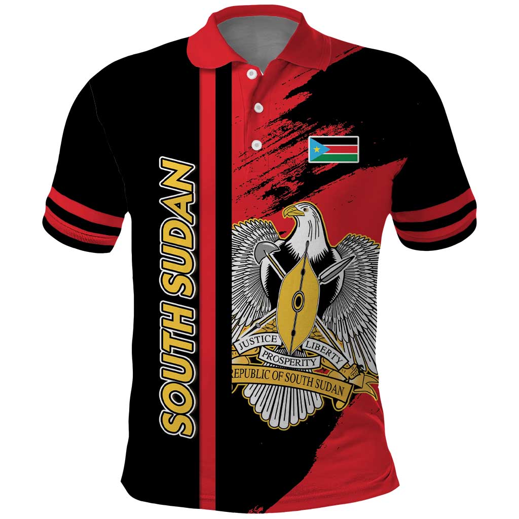Personalized South Sudan Polo Shirt Coat Of Arms - Sporty Style LT15