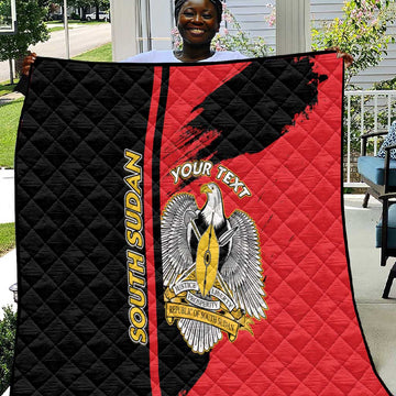 Personalized South Sudan With Coat Of Arms Quilt Sporty Style LT15
