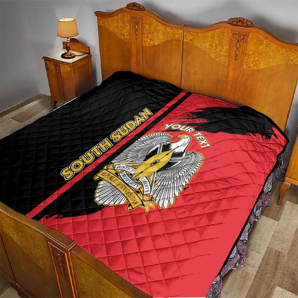 Personalized South Sudan With Coat Of Arms Quilt Sporty Style LT15
