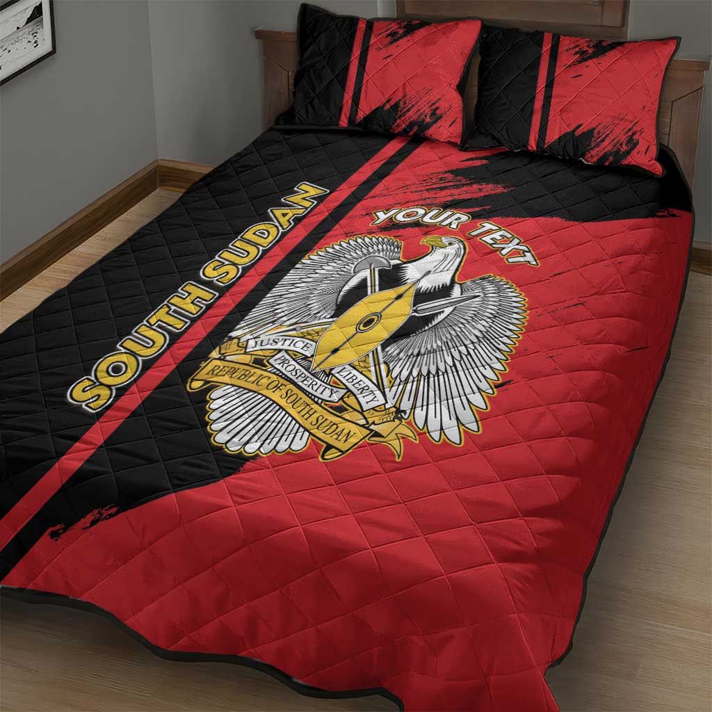 Personalized South Sudan With Coat Of Arms Quilt Bed Set Sporty Style LT15