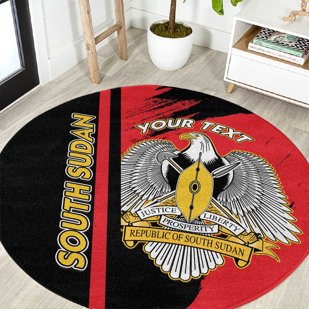 Personalized South Sudan With Coat Of Arms Round Carpet Sporty Style LT15