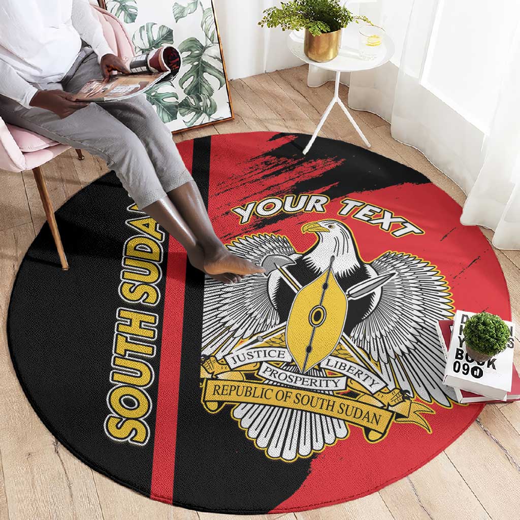 Personalized South Sudan With Coat Of Arms Round Carpet Sporty Style LT15