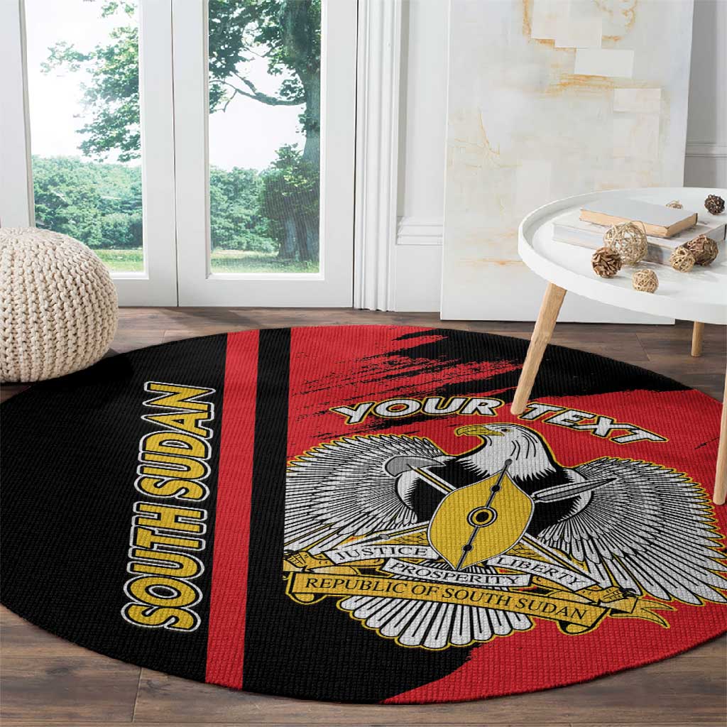 Personalized South Sudan With Coat Of Arms Round Carpet Sporty Style LT15