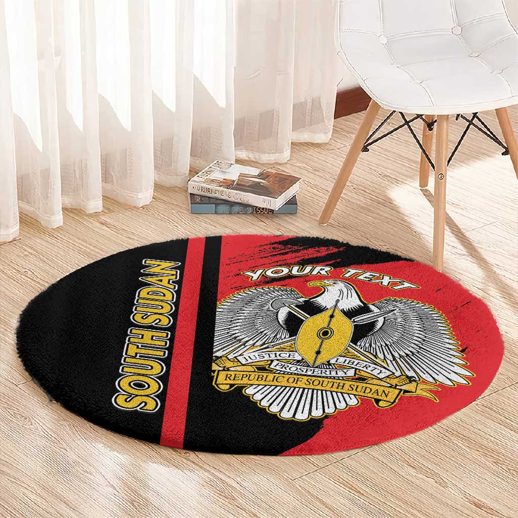Personalized South Sudan With Coat Of Arms Round Carpet Sporty Style LT15