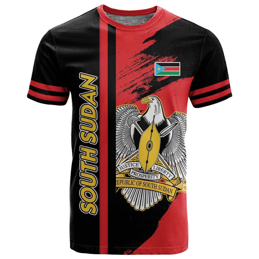 Personalized South Sudan With Coat Of Arms T shirt Sporty Style LT15