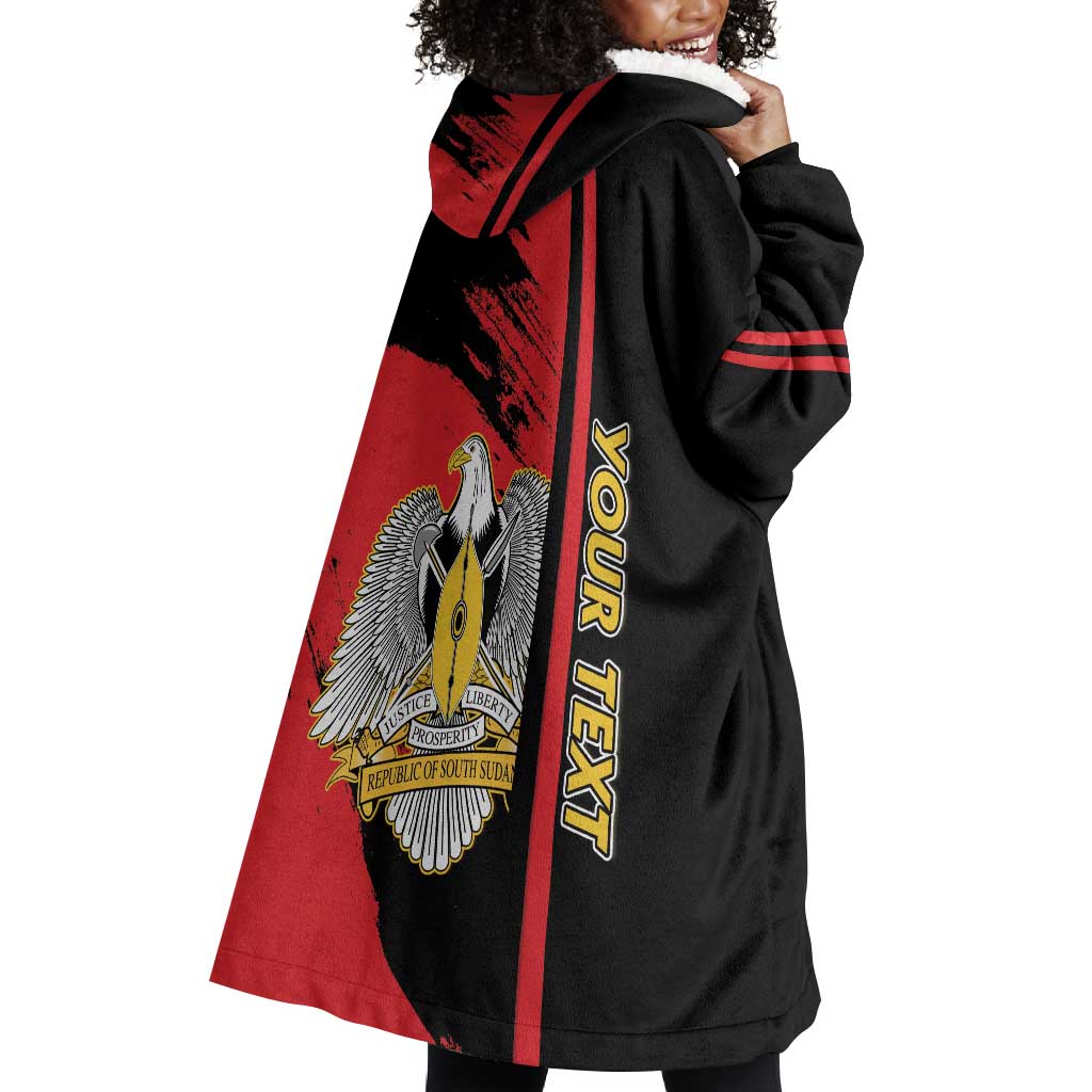 Personalized South Sudan With Coat Of Arms Wearable Blanket Hoodie Sporty Style LT15