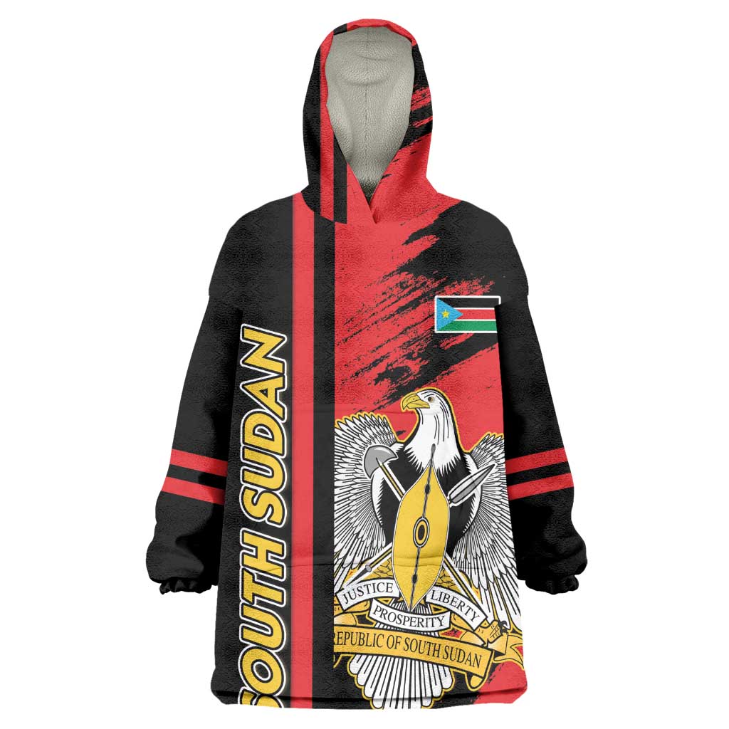 Personalized South Sudan With Coat Of Arms Wearable Blanket Hoodie Sporty Style LT15