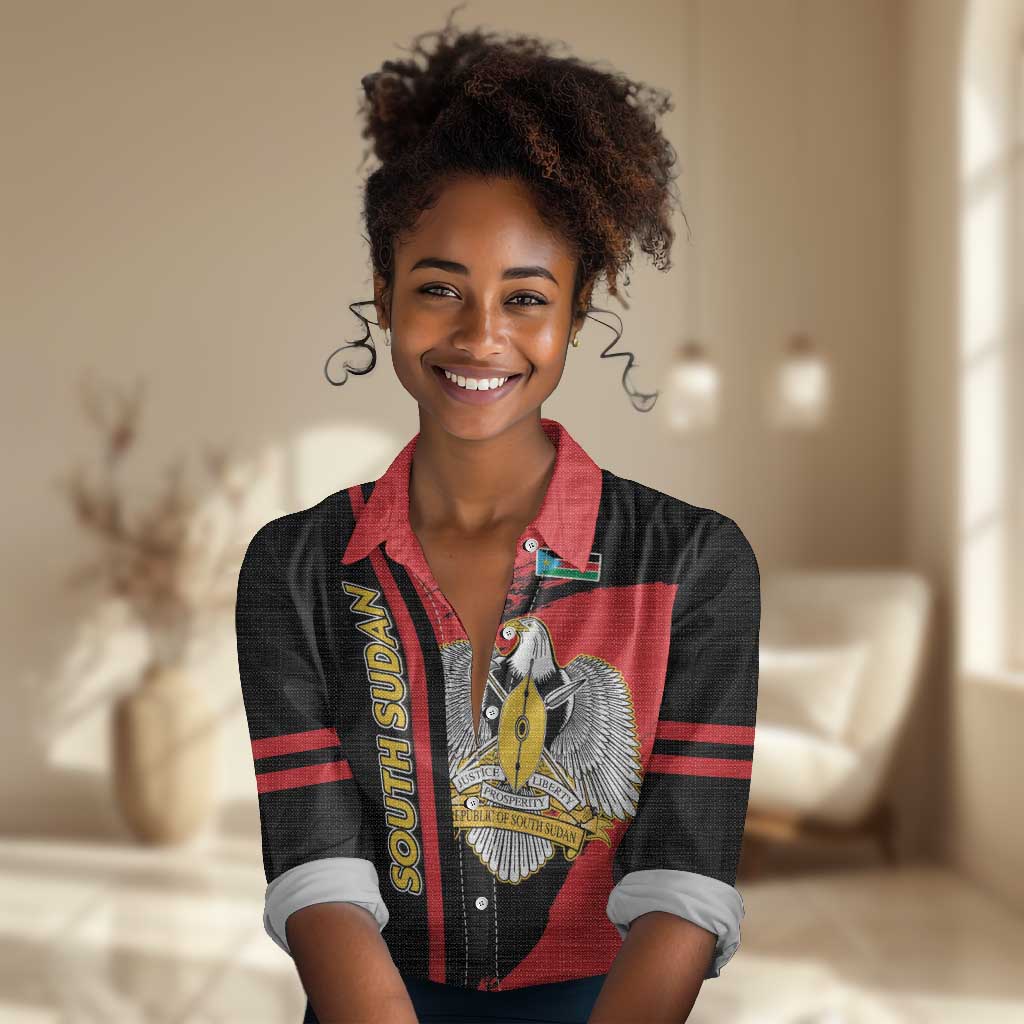 Personalized South Sudan With Coat Of Arms Women Casual Shirt Sporty Style LT15