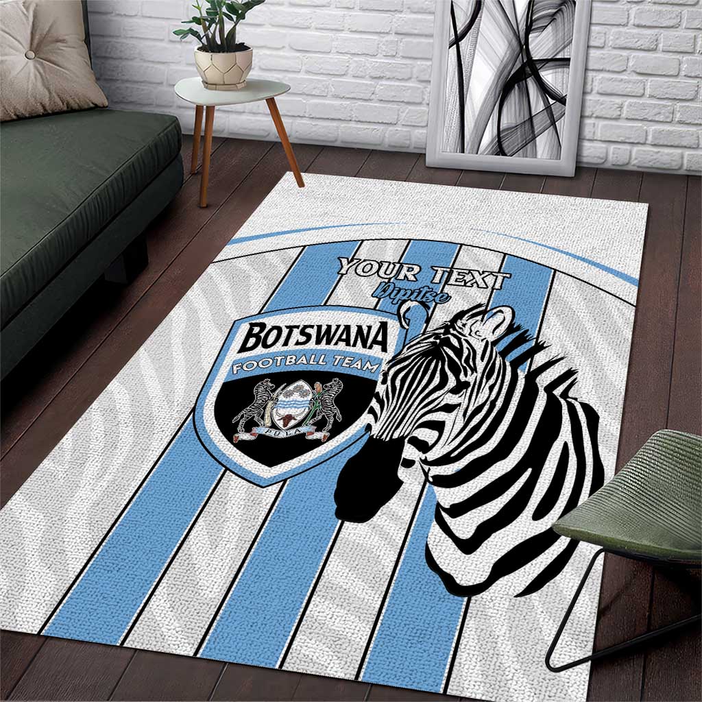 Custom Lefatshe la Botswana Football Area Rug Come On Dipitse LT15