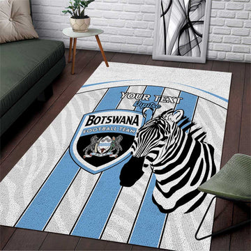 Custom Lefatshe la Botswana Football Area Rug Come On Dipitse LT15