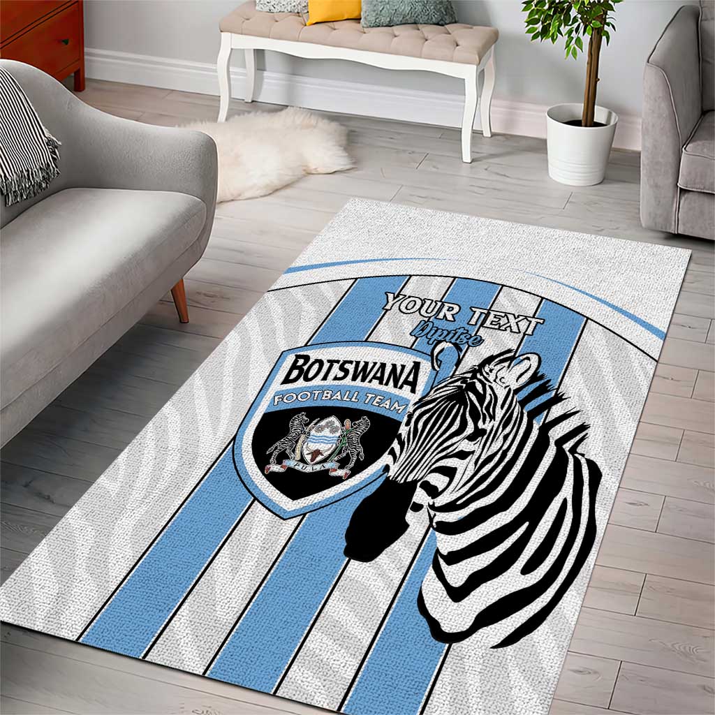 Custom Lefatshe la Botswana Football Area Rug Come On Dipitse LT15