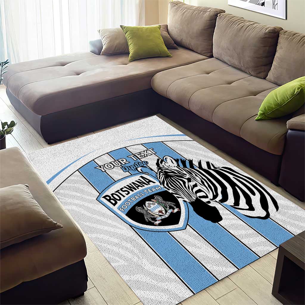 Custom Lefatshe la Botswana Football Area Rug Come On Dipitse LT15