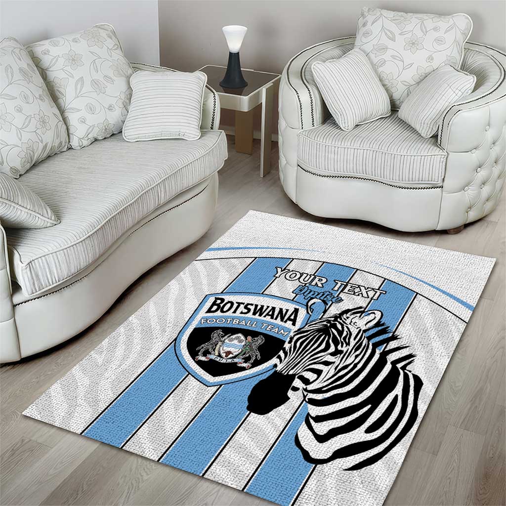 Custom Lefatshe la Botswana Football Area Rug Come On Dipitse LT15