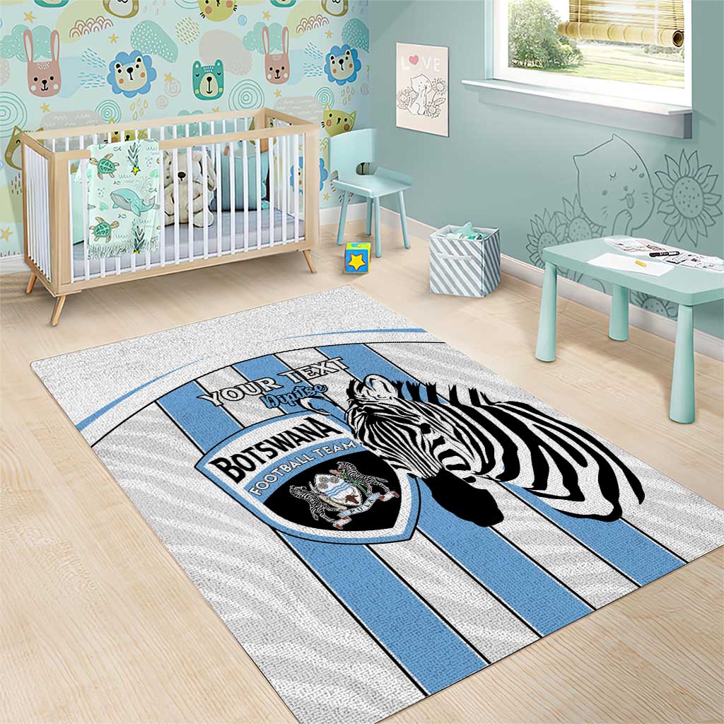 Custom Lefatshe la Botswana Football Area Rug Come On Dipitse LT15