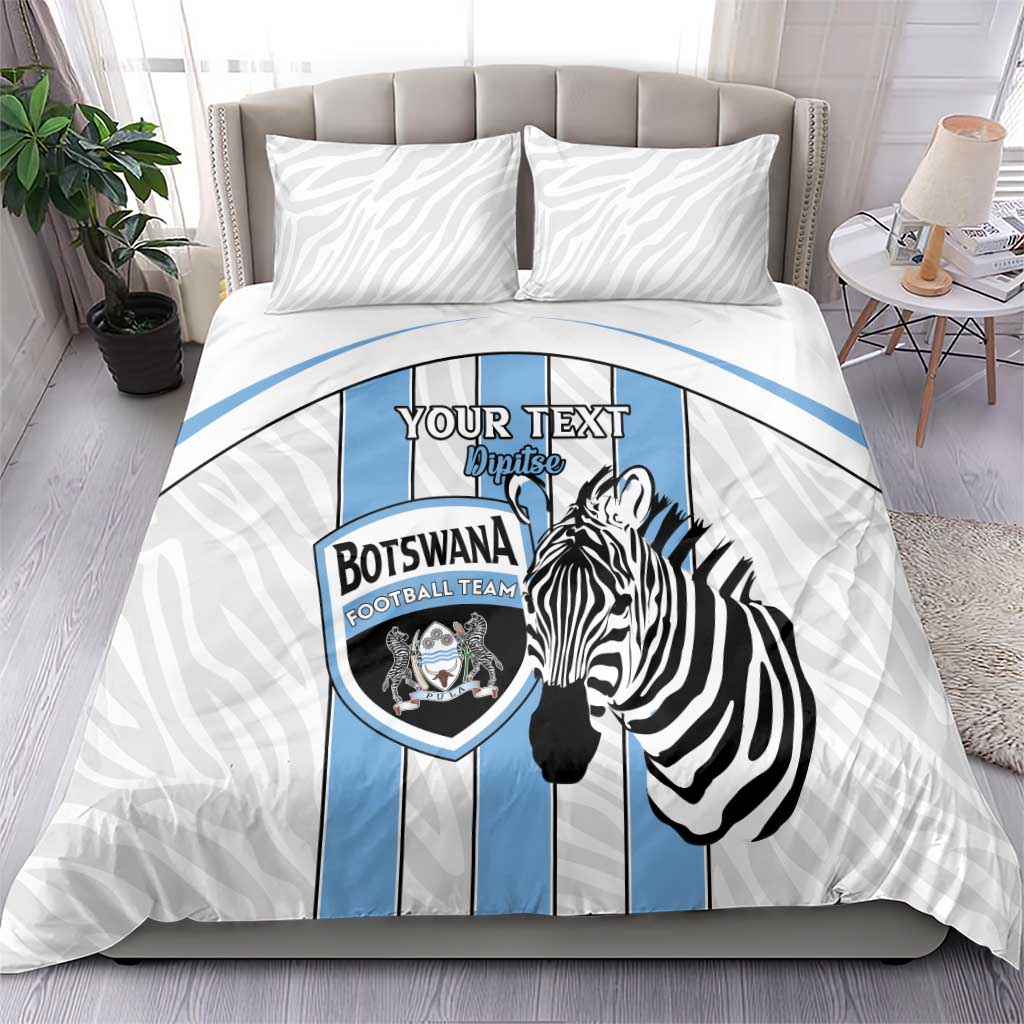 Custom Lefatshe la Botswana Football Bedding Set Come On Dipitse LT15