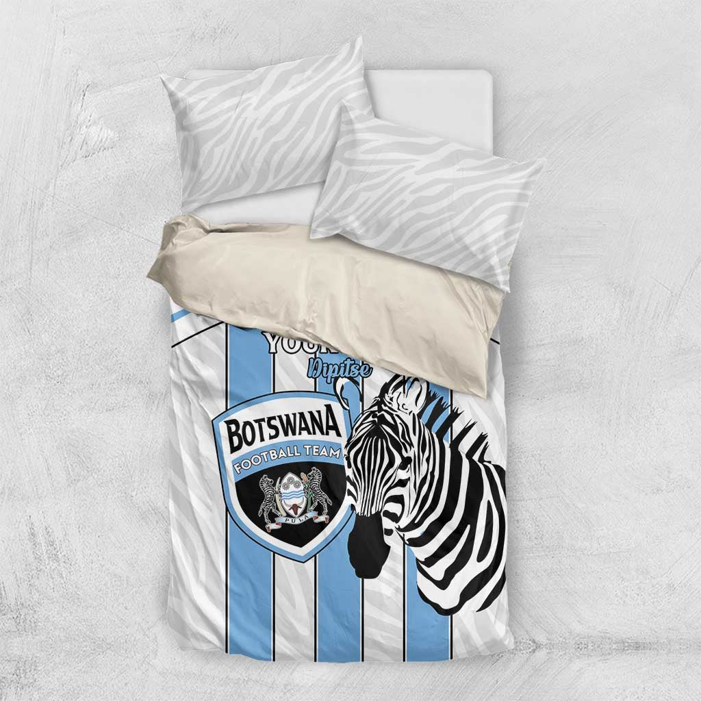 Custom Lefatshe la Botswana Football Bedding Set Come On Dipitse LT15