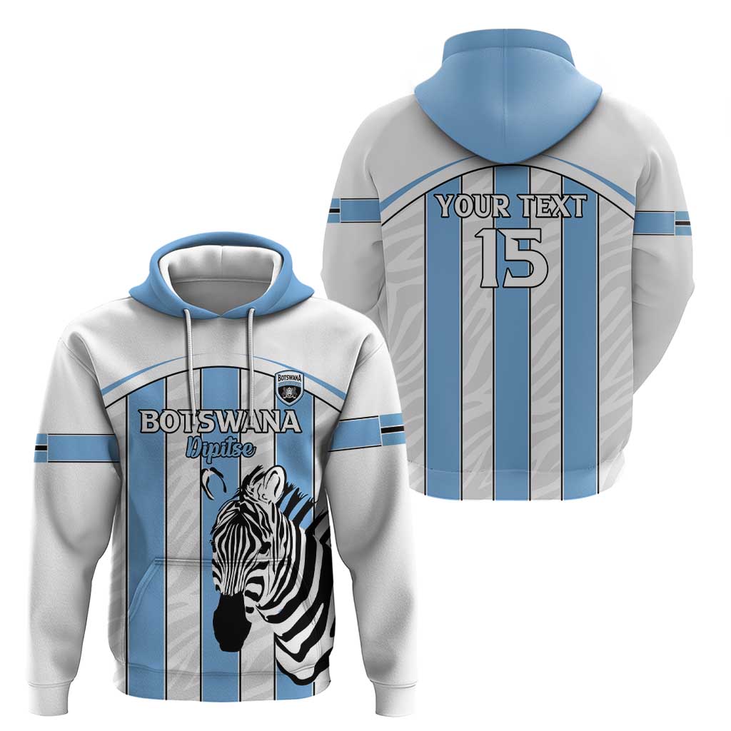 Custom Botswana Football Hoodie Come On Zebras LT15
