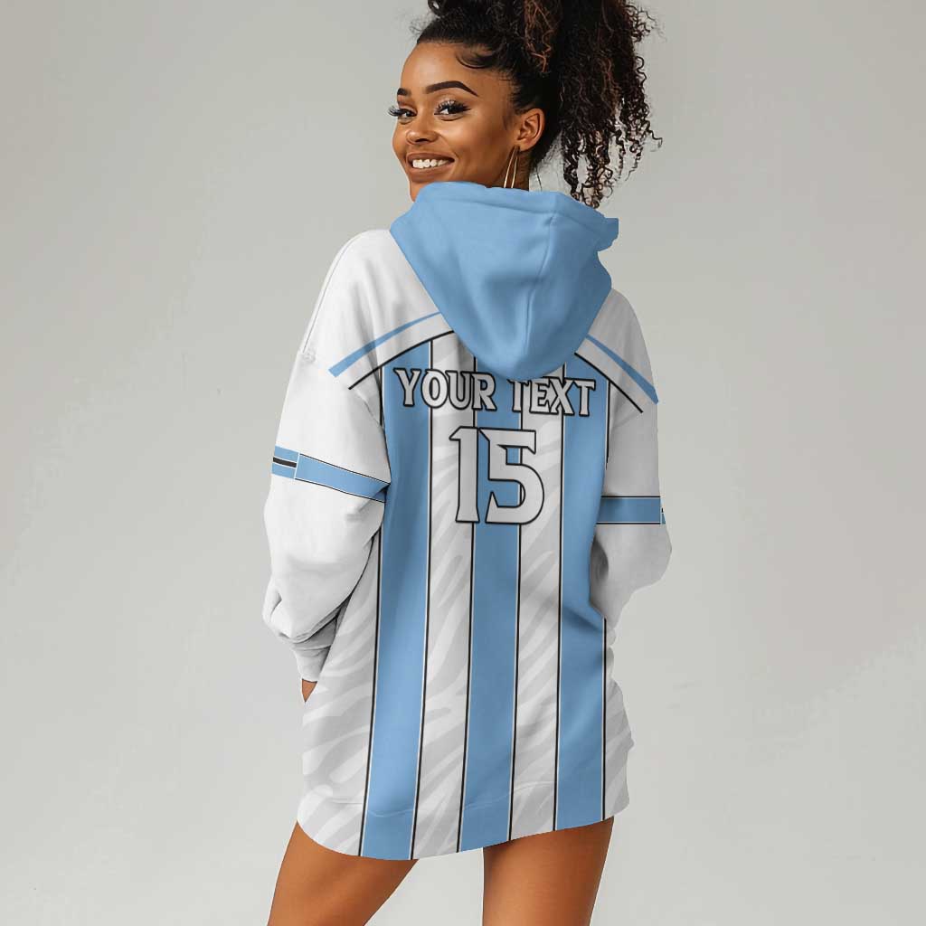 Custom Lefatshe la Botswana Football Hoodie Dress Come On Dipitse LT15