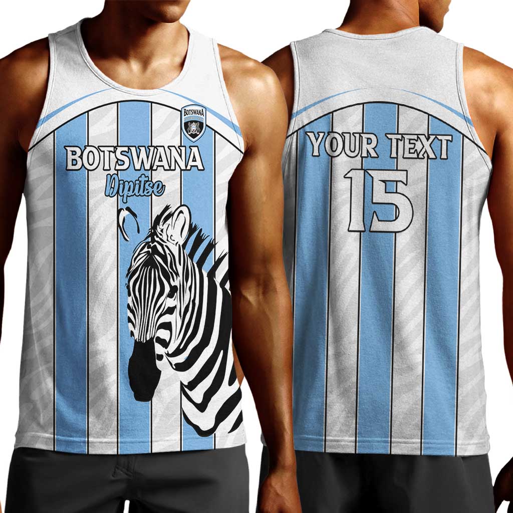 Custom Lefatshe la Botswana Football Men Tank Top Come On Dipitse LT15