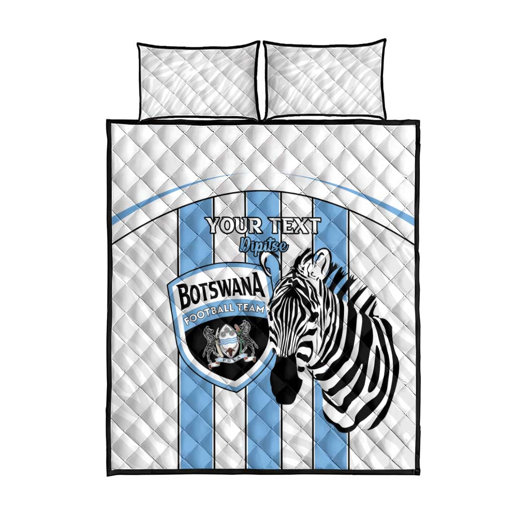 Custom Lefatshe la Botswana Football Quilt Bed Set Come On Dipitse LT15