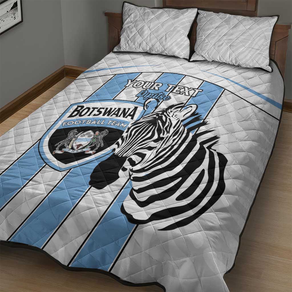 Custom Lefatshe la Botswana Football Quilt Bed Set Come On Dipitse LT15