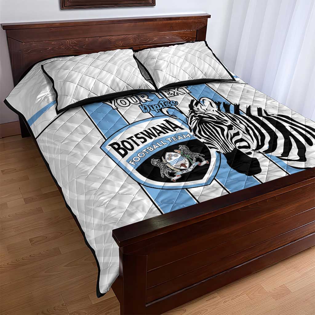 Custom Lefatshe la Botswana Football Quilt Bed Set Come On Dipitse LT15