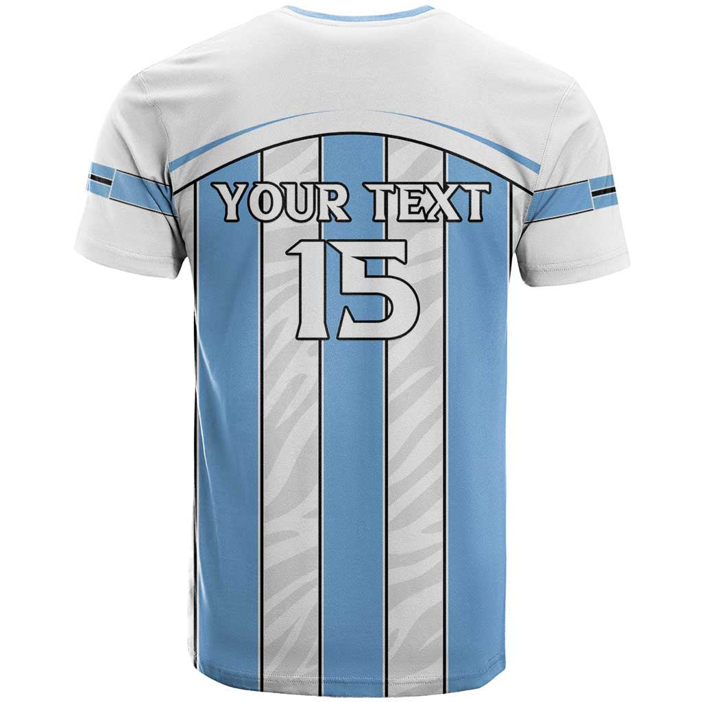 Custom Lefatshe la Botswana Football T shirt Come On Dipitse LT15