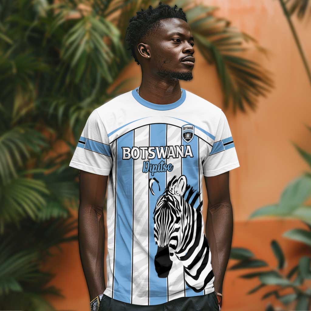 Custom Lefatshe la Botswana Football T shirt Come On Dipitse LT15