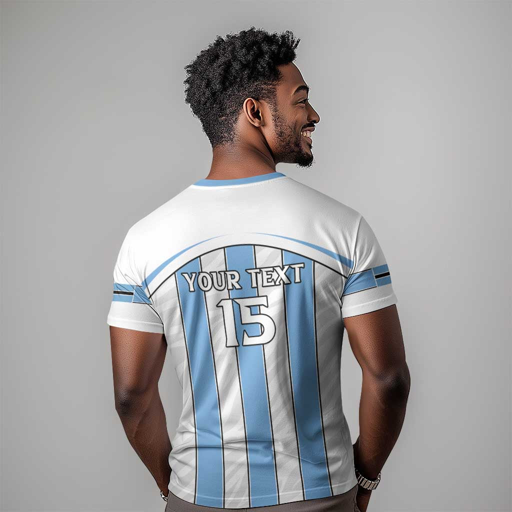 Custom Lefatshe la Botswana Football T shirt Come On Dipitse LT15
