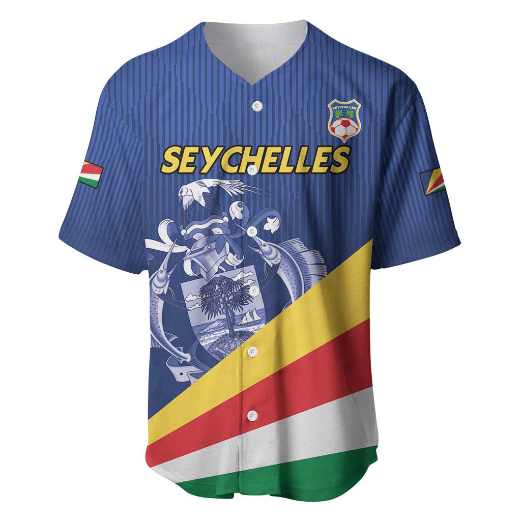 Custom Seychelles Beach Soccer 2025 Baseball Jersey Go Champions Sesel LT15