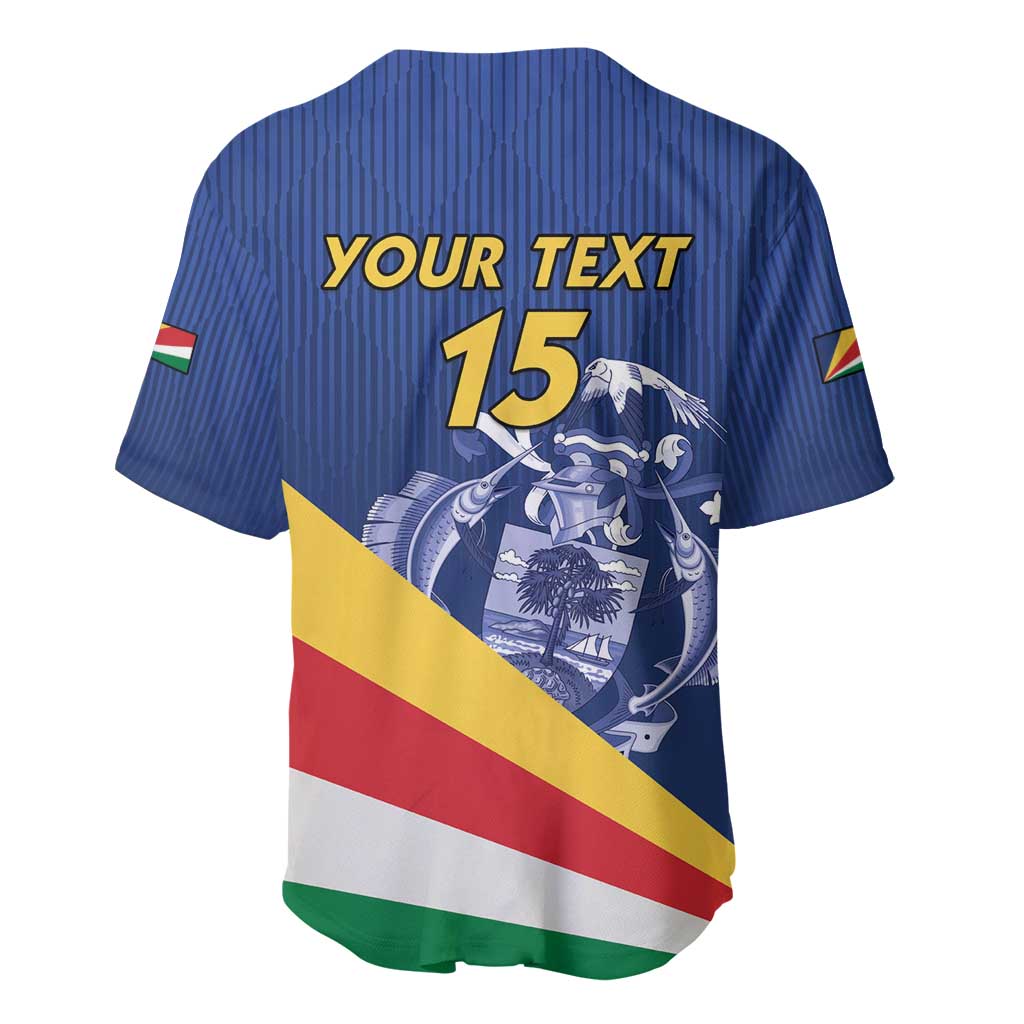 Custom Seychelles Beach Soccer 2025 Baseball Jersey Go Champions Sesel LT15