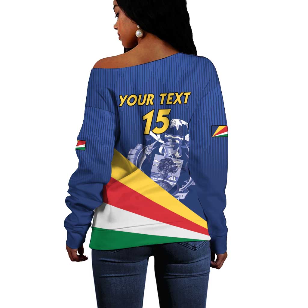 Custom Seychelles Beach Soccer 2025 Off Shoulder Sweater Go Champions Sesel LT15