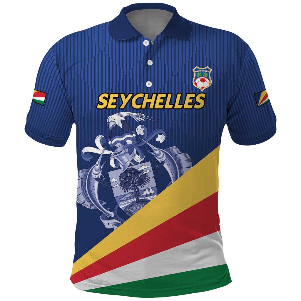 Custom Seychelles Beach Soccer 2025 Polo Shirt Flag Style LT15