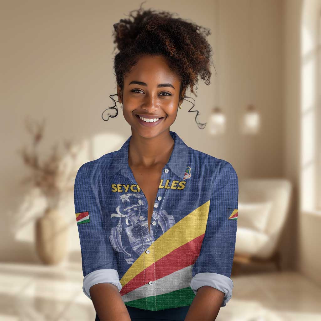 Custom Seychelles Beach Soccer 2025 Women Casual Shirt Go Champions Sesel LT15