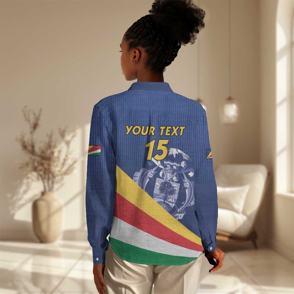 Custom Seychelles Beach Soccer 2025 Women Casual Shirt Go Champions Sesel LT15