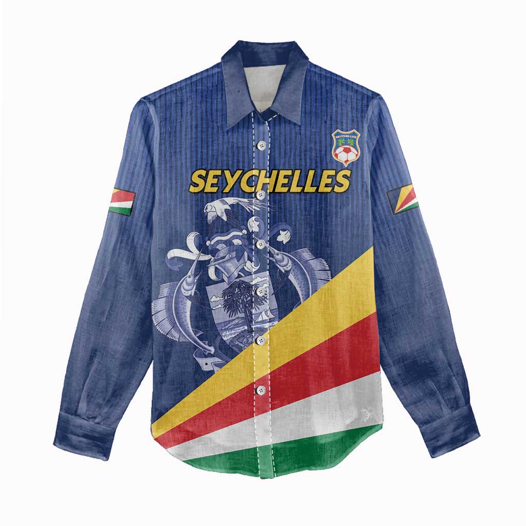 Custom Seychelles Beach Soccer 2025 Women Casual Shirt Go Champions Sesel LT15