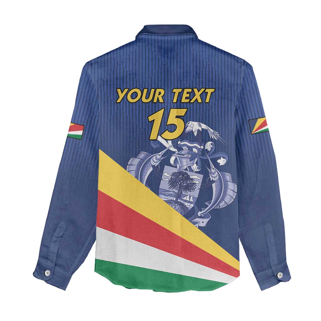 Custom Seychelles Beach Soccer 2025 Women Casual Shirt Go Champions Sesel LT15
