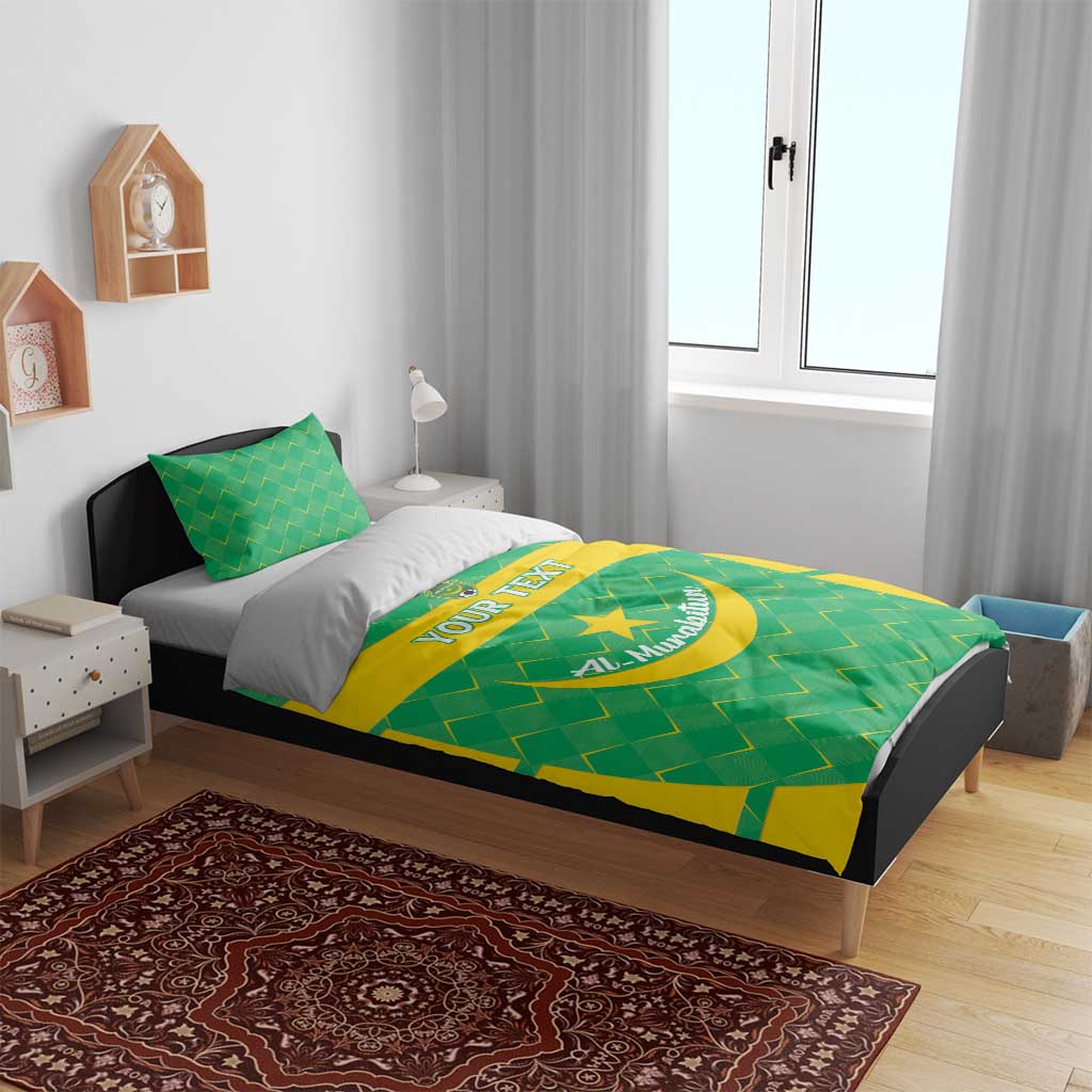 Custom Mauritania Beach Soccer 2025 Bedding Set Allez Al-Murabitun LT15