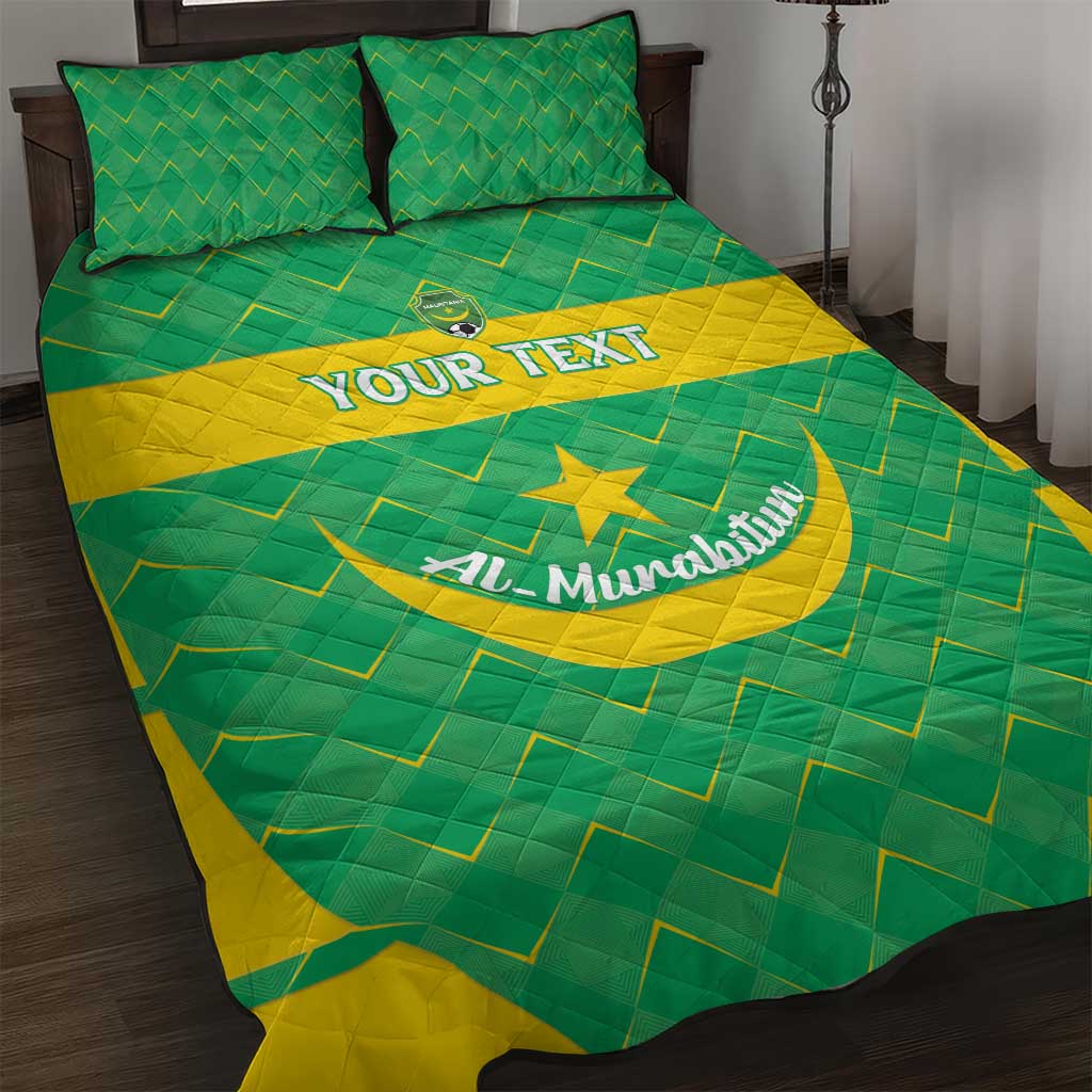Custom Mauritania Beach Soccer 2025 Quilt Bed Set Allez Al-Murabitun LT15